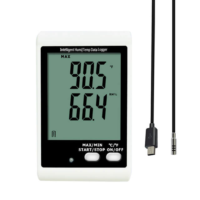 DWL-20E Sound&light alarm temperature and humidity data logger with external probe