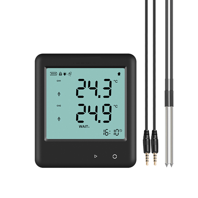 YDP-10E Two channels temperature pdf data logger with external probe