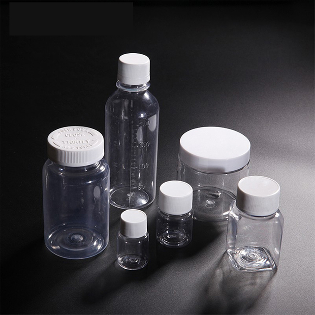 Transparent Plastic PET Bottles 